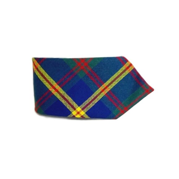 New Wool Tartan Necktie US Marines Leather Neck (Made in Scotland) - Picture 1 of 5